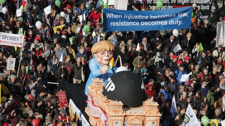 Kanzlerin Merkel möchte Unterschriften von 1,6 Millionen Bürgern gegen TTIP nicht entgegennehmen