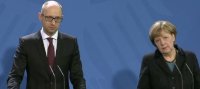 Ukrainischer Premier in Berlin - Er bedankt sich beim deutschen Steuerzahler und will mehr Geld